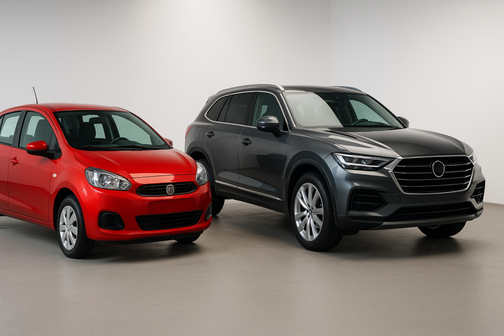 Comparativa entre utilitario y SUV premium para elegir la mejor opción de renting