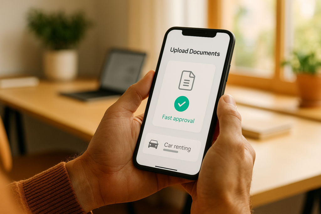 Contratación de renting de coche online desde el móvil con aprobación rápida