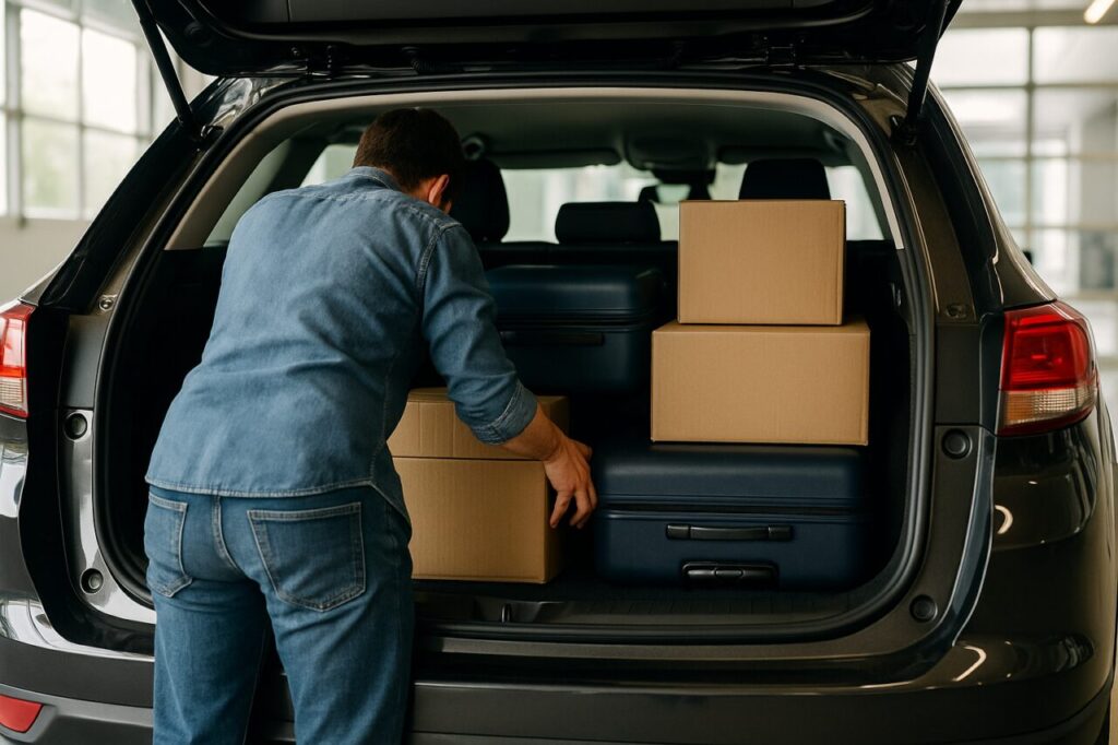 Distribución correcta de la carga en el maletero del coche para conducir con seguridad