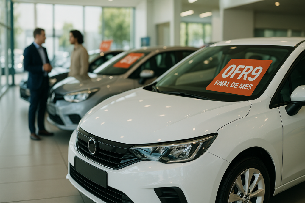 Concesionario con stock de coches disponibles para renting con ofertas de fin de trimestre en España