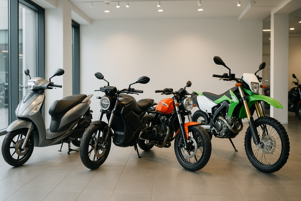 Tipos de motos disponibles en renting - Scooters, eléctricas y deportivas